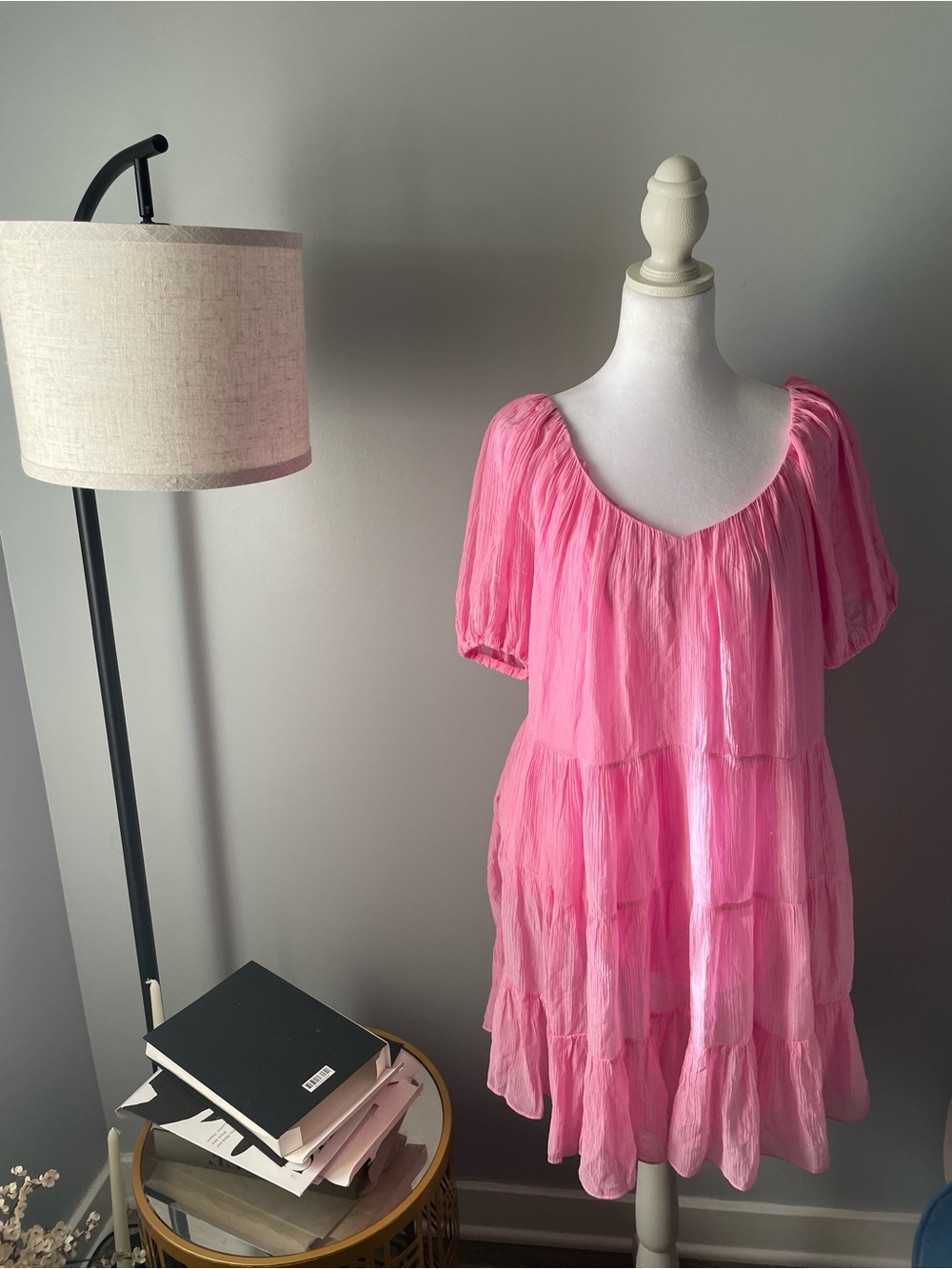 Rebecca Taylor Pink Tiered Peasant Chemise